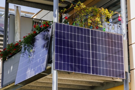 Pannelli solari sul balcone